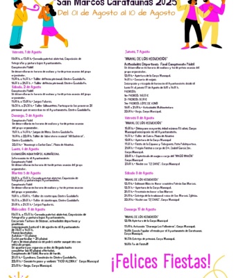 SEMANA CULTURAL Y FIESTAS PATRONALES AGOSTO 2025